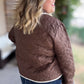 Espresso Martini Curvy Cropped Quilted Jacket