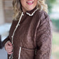 Espresso Martini Curvy Cropped Quilted Jacket
