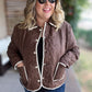 Espresso Martini Curvy Cropped Quilted Jacket