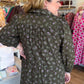 Evergreen Meadow Curvy Olive Floral Tiered Mini Dress