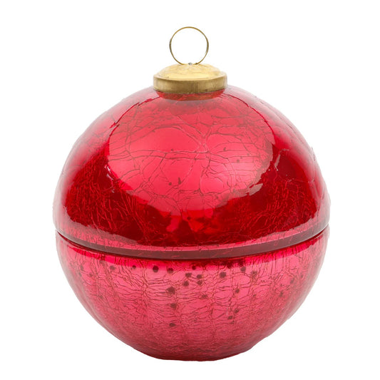 "Berries & Basalm" Pink Glass Ornament Candle