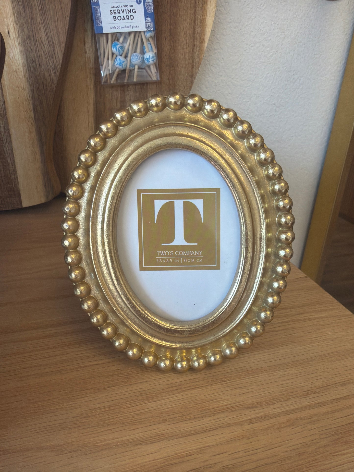 Mini Beaded Gold Picture Frames