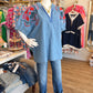 Land of Lovely Curvy Denim Embroidery Top