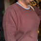 Sunsets in Spain Curvy Brown Scalloped Sweater