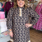Fall Fierce Plus-Size Leopard Dress With Contrast Trim