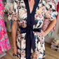 Fanciful Florals Navy Puff Sleeve Dress