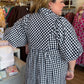 Farmhouse Check Curvy Black Gingham Midi Dress