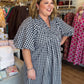 Farmhouse Check Curvy Black Gingham Midi Dress