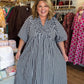 Farmhouse Check Curvy Black Gingham Midi Dress