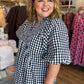 Farmhouse Check Curvy Black Gingham Midi Dress
