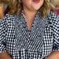 Farmhouse Check Curvy Black Gingham Midi Dress