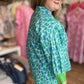 Fierce & Flirty Curvy Green Leopard Top