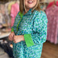 Fierce & Flirty Curvy Green Leopard Top