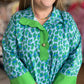 Fierce & Flirty Curvy Green Leopard Top
