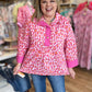Fierce & Flirty Curvy Pink Leopard Top