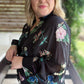 Flamenco Flair Curvy Black Floral Top