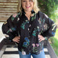 Flamenco Flair Curvy Black Floral Top
