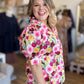 Floral Femininity Curvy Multicolor Floral Blouse