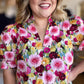 Floral Femininity Curvy Multicolor Floral Blouse