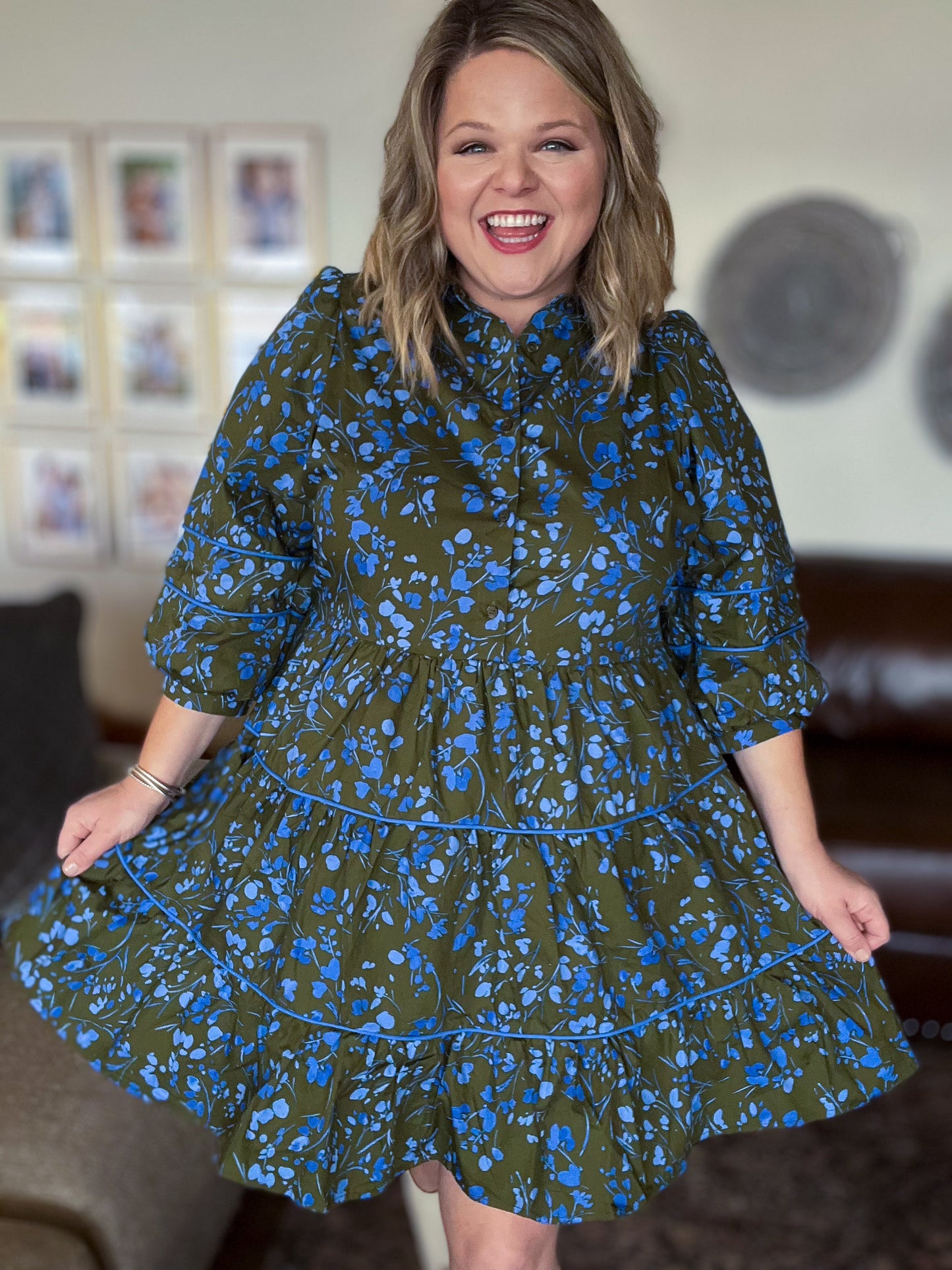 Flourish Forever Plus-Size Mini Dress