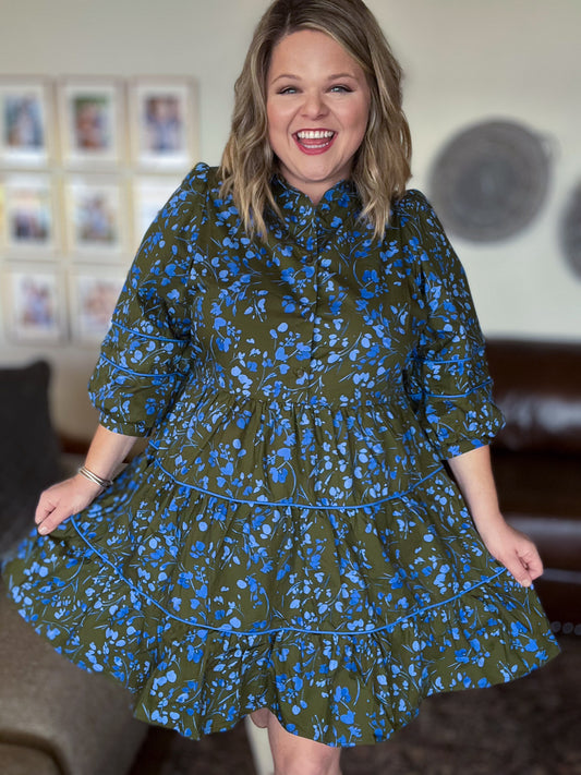 Flourish Forever Plus-Size Mini Dress