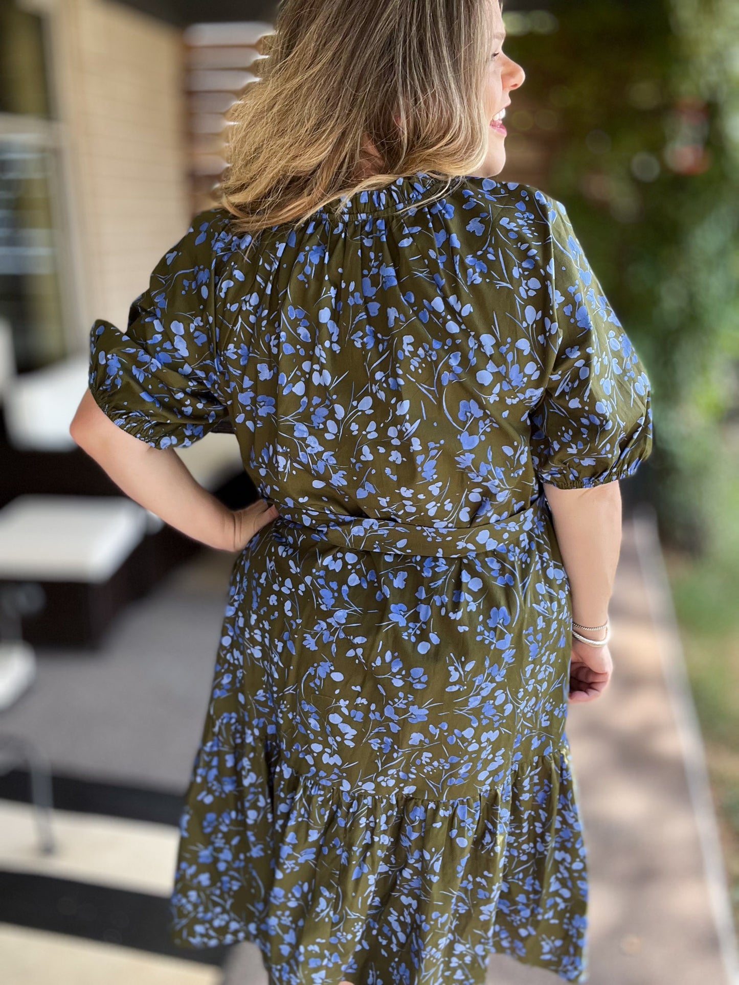 Flourish in Fall Plus-Size Floral Midi Dress
