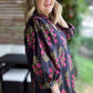 Follow Every Rainbow Curvy Black Blossom Dress