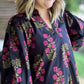 Follow Every Rainbow Curvy Black Blossom Dress