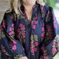 Follow Every Rainbow Curvy Black Blossom Dress