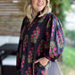 Follow Every Rainbow Curvy Black Blossom Dress