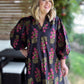 Follow Every Rainbow Curvy Black Blossom Dress