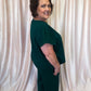 From the Sidelines Plus-Size Green Textured Set