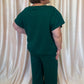 From the Sidelines Plus-Size Green Textured Set
