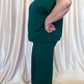 From the Sidelines Plus-Size Green Textured Set