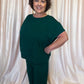 From the Sidelines Plus-Size Green Textured Set