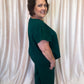 From the Sidelines Plus-Size Green Textured Set