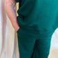 From the Sidelines Plus-Size Green Textured Set