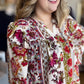 Garden Party Plus-Size Peasant Top