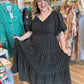Gilded Eve Plus-Size Black & Gold Tweed Dress