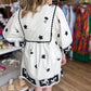 "Give Me Sunshine" Curvy Black & White Stencil Dress