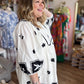 "Give Me Sunshine" Curvy Black & White Stencil Dress