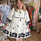 "Give Me Sunshine" Curvy Black & White Stencil Dress