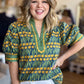 Golden Hour Curvy Green Tulip Top