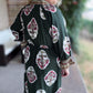 Green with Envy Curvy Flower Patch Midi Dress