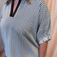 Hail Mary Curvy Navy Stripe Dolman Top