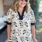 Happy Honeybee Curvy Embroidered Top