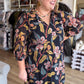 Harvest Blooms Curvy Black Floral Midi Dress