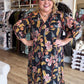 Harvest Blooms Curvy Black Floral Midi Dress