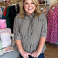 Harvest Check Curvy Olive Gingham Peplum Top