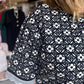 Harvest Haze Curvy Black and White Floral Top